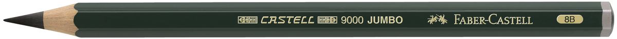 Faber-Castell Карандаш чернографитовый Castell 9000 Jumbo 11930872523WD Faber-Castell Карандаш чернографитовый Castell 9000 Jumbo 11930872523WDЧернографитовый карандаш Faber-Castell Castell 9000 Jumbo предназначен не только для письма, но и для эскизов и рисования.Специальная SV технология вклеивания грифеля предотвращает его поломку при падении, а высокое качество мягкой древесины обеспечивает легкое затачивание.Такой карандаш с чистым графитом не царапает бумагу, ровно и гладко ложится, хорошо штрихует, передавая воздушность и светотени.