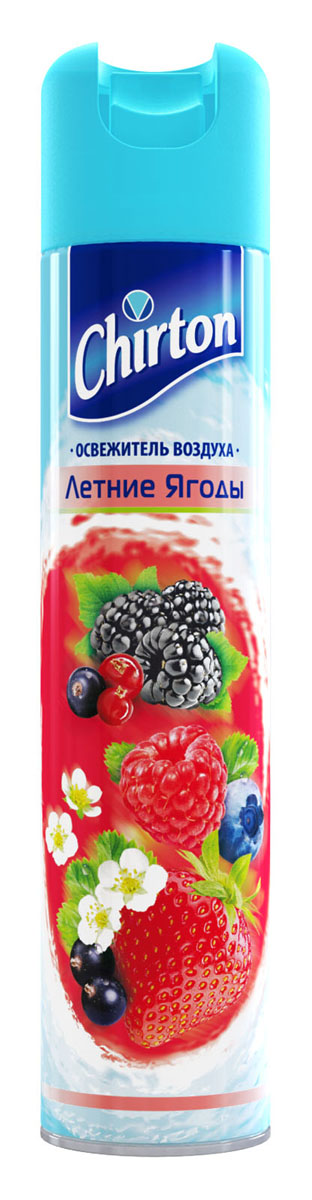 Освежитель воздуха Chirton Летняя ягода, 300 мл391602 Освежитель воздуха Chirton Летняя ягода, 300 мл391602Освежитель воздуха Chirton позволит быстро избавиться от неприятных запахов в любом уголке вашего дома. Легко устраняет неприятные запахи, надолго наполняя дом неповторимым нежным ароматом. Товар сертифицирован.