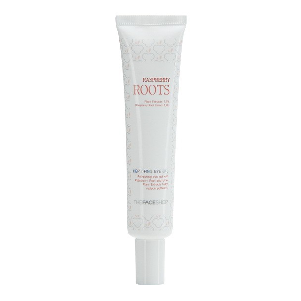 The Face Shop Гель для век Raspberry Roots, 25 млFS-00897 The Face Shop Гель для век Raspberry Roots, 25 млFS-00897Гель для области глаз, охлаждает и освежает кожу. Гель активно борется с мешками под глазами. В состав входит кофеин: стимулирует циркуляцию крови. Экстракт корня малины поддерживает синтез коллагена. Экстракт ромашки, алое вера, успокаивает и защищают кожу. Витамин С - улучшит ее цвет. Подходит для всех типов кожи.