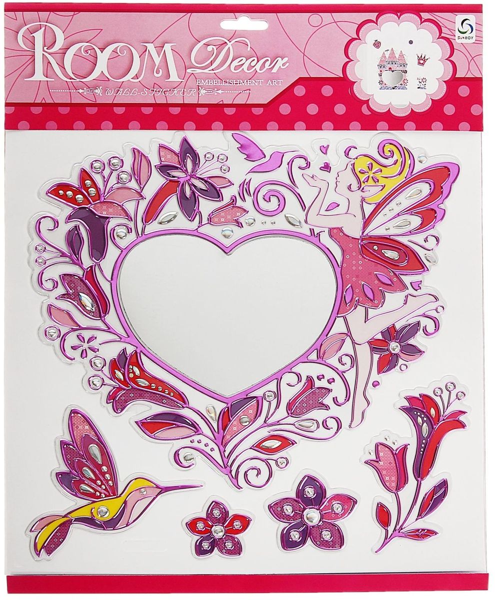 Room Decoration Наклейка зеркальная Феечка и сердце300187_красный Room Decoration Наклейка зеркальная Феечка и сердце300187_красныйТакая эффектная зеркальная наклейка не доставит особых хлопот с ее нанесением на поверхность. Её можно наклеить на стены в детской, спальной или прихожей, на скрап-изделие, предметы интерьера и многое другое.Стоит отметить, что это не просто обычная наклейка, ее поверхность создана из специального материала, который зрительно расширяет всю композицию. Благодаря этому она становится светлей и переливается в лучах света.Разработайте собственный стиль в дизайне любой комнаты!