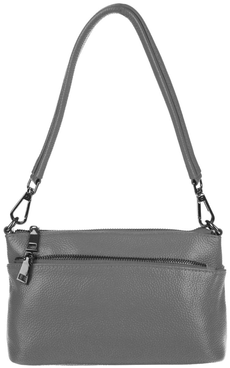 Сумка женская Cheribags, цвет: светло-серый. 4207-21ML597BUL/D Сумка женская Cheribags, цвет: светло-серый. 4207-21ML597BUL/DИзысканная женская сумка Cheribags выполнена из качественной натуральной кожи. Модель имеет одно основное отделение, закрывающееся на застежку-молнию. Внутри имеется два кармана на застежках-молниях, один большой открытый карман и один накладной кармашек для телефона и мелочей. На передней и задней стенке сумки расположены прорезные карманы на застежке-молнии. Изделие оснащено плечевым ремнем, который регулируется по длине. Роскошная сумка внесет элегантные нотки в ваш образ и подчеркнет ваше отменное чувство стиля.