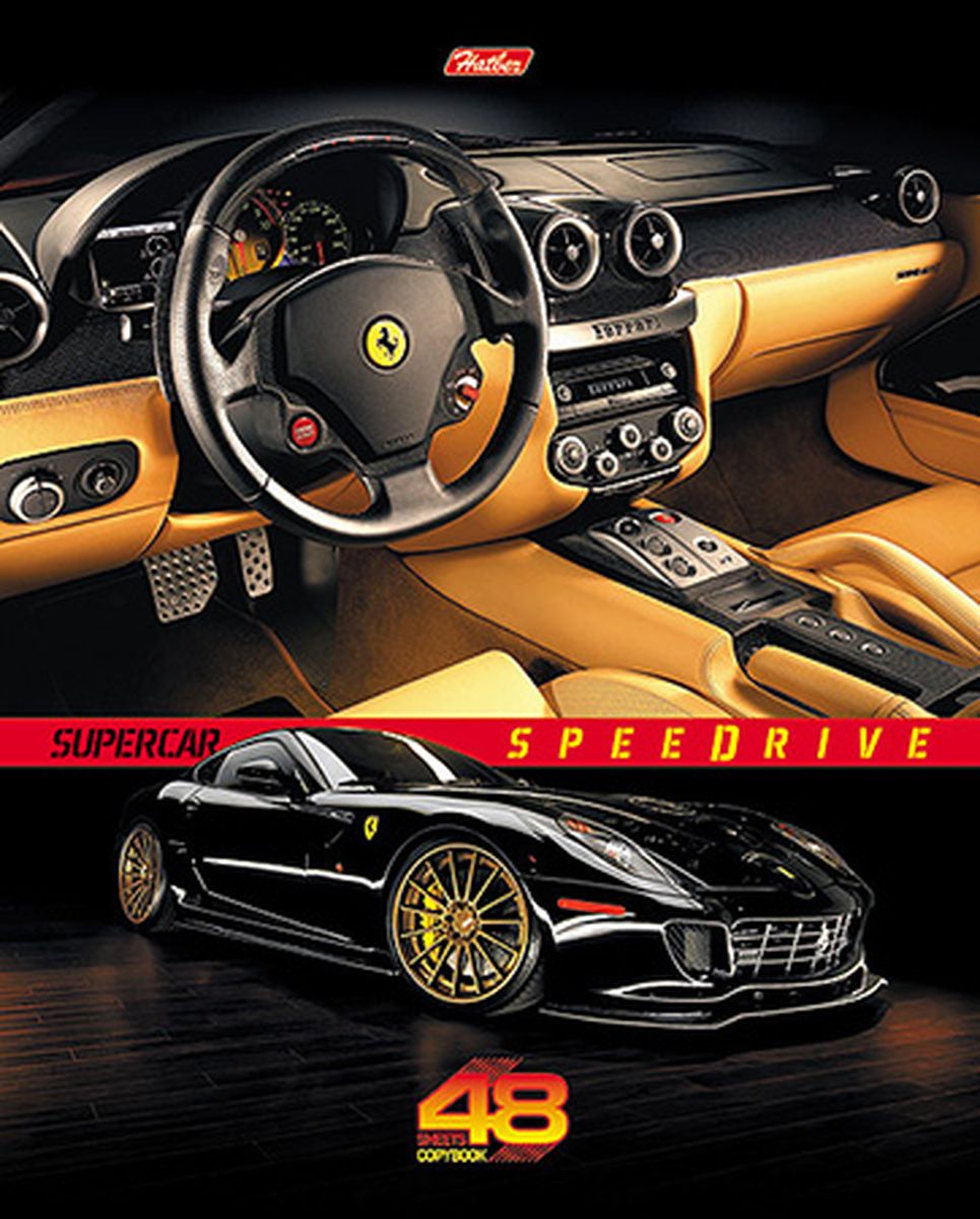 Hatber Тетрадь Super car 48 листов в клетку цвет машины оранжевый72523WD Hatber Тетрадь Super car 48 листов в клетку цвет машины оранжевый72523WDТетрадь Hatber Super Car подойдет для школьников и студентов.Обложка, выполненная из плотного картона, позволит сохранить тетрадь в аккуратном состоянии на протяжении всего времени использования. Лицевая сторона дополнена изображением стильного авто марки Ferrari.Внутренний блок тетради, соединенный двумя металлическими скрепками, состоит из 48 листов белой бумаги. Стандартная линовка в клетку голубого цвета дополнена полями.