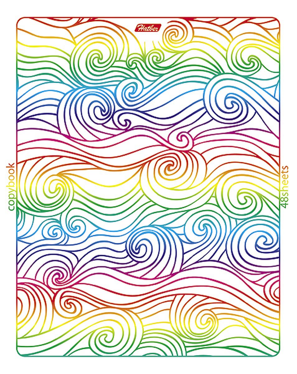 Hatber Тетрадь Rainbow 48 листов в клетку 48Т5фВ148Т5фВ1 Hatber Тетрадь Rainbow 48 листов в клетку 48Т5фВ148Т5фВ1Тетрадь Hatber Rainbow отлично подойдет для занятий школьнику, студенту или для различных записей.Обложка, выполненная из плотного картона, украшена тиснением радужной фольгой. Игра разноцветных металлизированных переливов в сочетании с оригинальными узорами дарит тетрадке магический эффект.Внутренний блок тетради, соединенный металлическими скрепками, состоит из 48 листов белой бумаги в голубую клетку с полями.