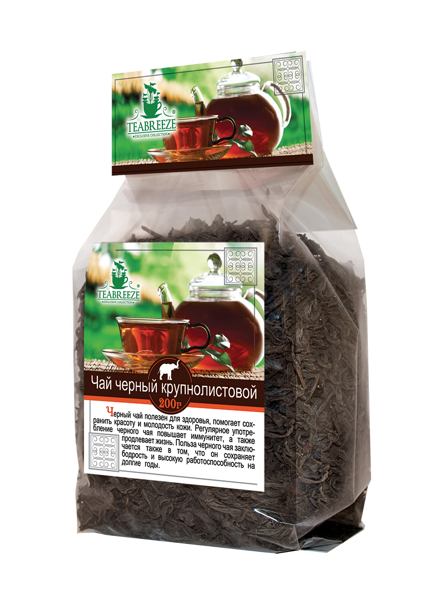 Teabreeze крупнолистовой черный чай, 200 г0120710 Teabreeze крупнолистовой черный чай, 200 г0120710Чай Teabreeze из цельных, верхних и наиболее сочных листьев (до 3-4 см длиной). При заваривании получается чайный напиток с оранжевым оттенком, нежным вкусом и ароматом. В данном случае ощущается легкое послевкусие сухофруктов. Немного напоминаем Оолонг.