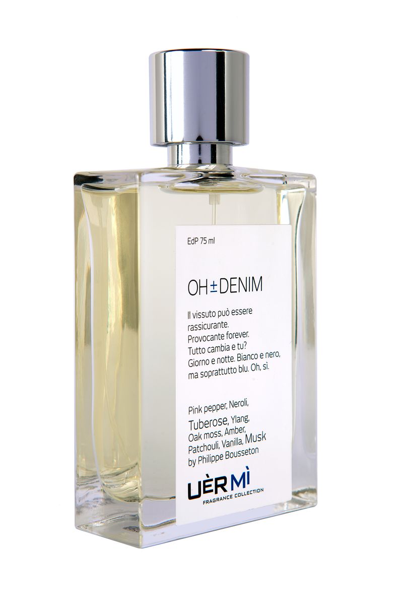 Uermi Denim Парфюмерная вода, 75млUE004 Uermi Denim Парфюмерная вода, 75млUE004OH Denim. Джинсовая ткань всегда современна! Даже прожив долгую жизнь, материал остается актуальным, вне времени! Парфюмер Филипп Буссон видит сходство денима с туберозой, дурманящей своим цветением в сумерках.