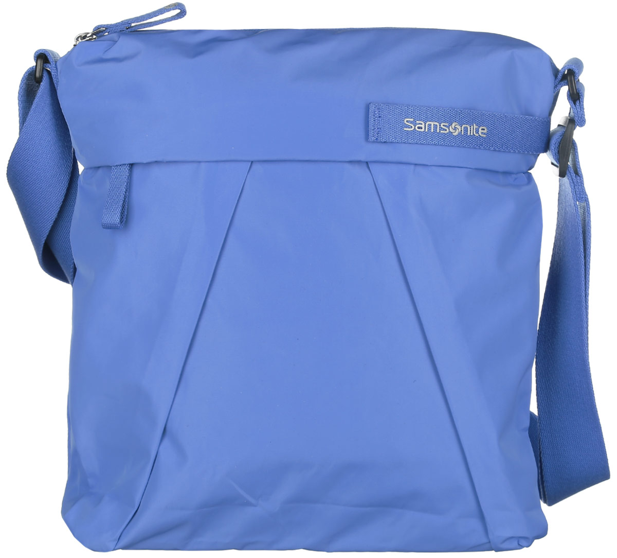 Сумка женская Samsonite, цвет: голубой. 51V-51005ML597BUL/D Сумка женская Samsonite, цвет: голубой. 51V-51005ML597BUL/DСтильная и практичная женская сумка Samsonite выполнена из полиэстера, оформлена декоративными складками и логотипом бренда. Изделие состоит из одного отделения и закрывается на застежку-молнию. Внутри расположен врезной карман на молнии, нашивной карман и боковой открытый карман с уплотненной стенкой. Снаружи, на передней стенке расположен прорезной карман на молнии, а на задней стенке - прорезной кармана на липучке. Сумка оснащена несъёмным текстильным плечевым ремнем, регулируемой длины.Стильная сумка позволит вам завершить образ.
