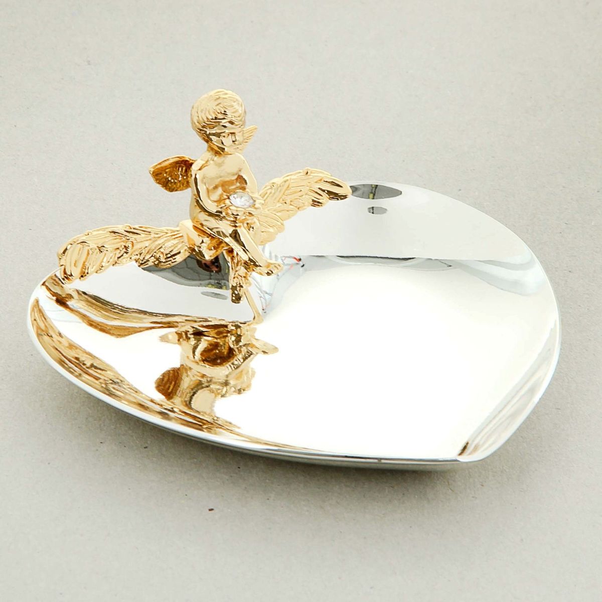 Swarovski Elements Блюдце для колец с ангелом и хрусталиками сваровски