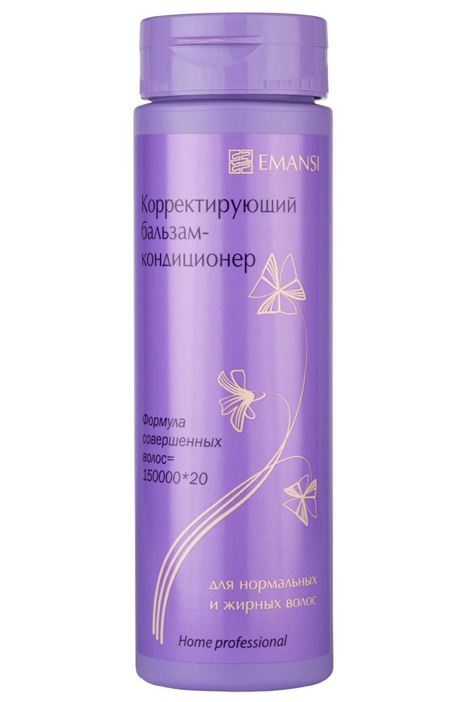 Emansi Корректирующий бальзам-кондиционер для нормальных и жирных волос, Формула совершенных волос = 150000х20, 150 млFS-00897 Emansi Корректирующий бальзам-кондиционер для нормальных и жирных волос, Формула совершенных волос = 150000х20, 150 млFS-00897Превосходство в увлажнении и блеске волос, защита цвета и внушительная термостойкость: гидролизованные белки шелка* и карнаубский воск обеспечивают защиту волос от повреждений, придают блеск и объем волосам, делают их мягкими и гибкими, облегчая расчесывание сухих и мокрых волос, не обладают эффектом накопления на волосах, защищают окрашенные волосы от вымывания красителяКорректор выделения сальных желез: масло семян тыквы** и модифицированный крахмал кукурузы корректирует выделения сальных железСистема для увлажнения волос: плантафлюид Hair 3 complex: экстракты березы белой, ромашки аптечной, крапивы двудомной, хвоща полевого, лопухаРезультат: увлажненные, блестящие, бархатистые волосыДействие подтверждено компанией:*Seiwa Kasei co., Япония**Indena, Италия