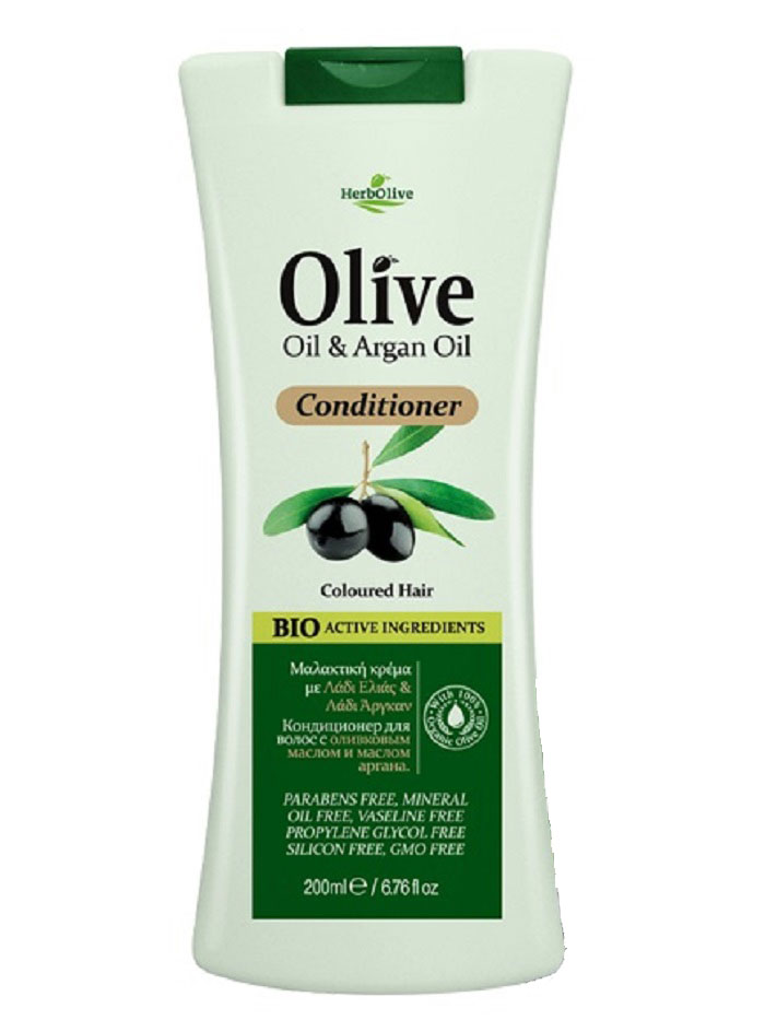 HerbOlive Кондиционер для окрашенных волос с маслом арганы, 200 млFS-00897 HerbOlive Кондиционер для окрашенных волос с маслом арганы, 200 млFS-00897Кондиционеры Herbolive с содержанием натурального масла арганы идеальны для окрашенных и обезвоженных волос. Разработаны с целью смягчить и защитить волосы от внешней среды в любое время года.Волосы долго сохраняют яркий цвет, легко расчесываются, обретают жизненную силу и объем.Косметика произведена в Греции на основе органического сырья, НЕ СОДЕРЖИТ минеральные масла, вазелин, пропиленгликоль, парабены, генетически модифицированные продукты (ГМО)
