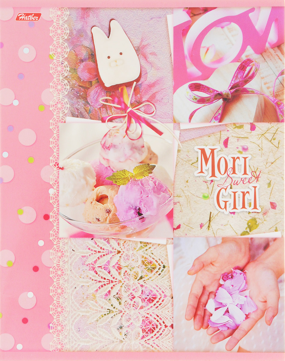 Hatber Тетрадь Sweet Mori Girl 48 листов в клетку 1443672523WD Hatber Тетрадь Sweet Mori Girl 48 листов в клетку 1443672523WDТетрадь Hatber Sweet Mori Girl подойдет как школьнику, так и студенту.Обложка, выполненная из плотного картона, позволит сохранить тетрадь в аккуратном состоянии на протяжении всего времени использования. Лицевая сторона оформлена различными нежными картинками.Внутренний блок тетради, соединенный двумя металлическими скрепками, состоит из 48 листов белой бумаги. Стандартная линовка в клетку голубого цвета дополнена полями.