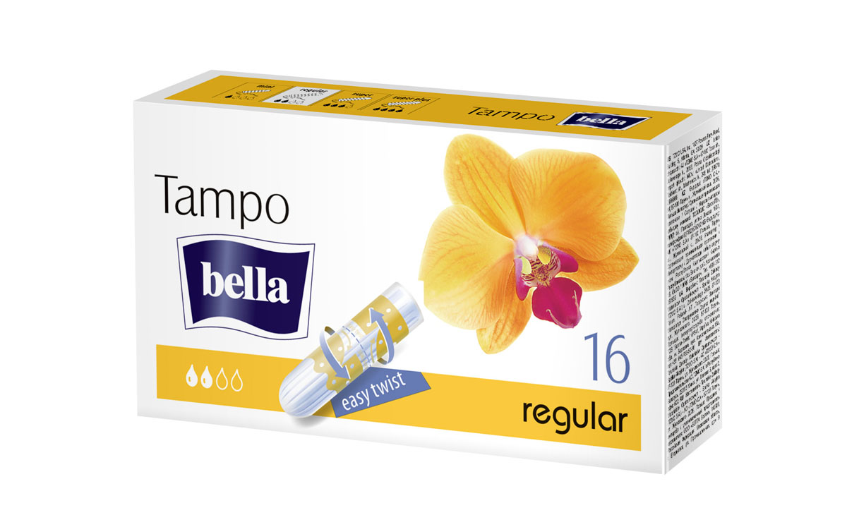 Bella Тампоны женские гигиенические без аппликатора premium comfort Regular, 16 шт (easy twist)841028004782 Bella Тампоны женские гигиенические без аппликатора premium comfort Regular, 16 шт (easy twist)841028004782Tampo Bella RegularТампон со средней впитывающей способностью, применяется при незначительных и средних выделениях. Поверхность тампона покрыта нежным нетканым материалом, что предотвращает отслоение отдельных волокон и обеспечивает комфорт и безопасность в процессе его использования.