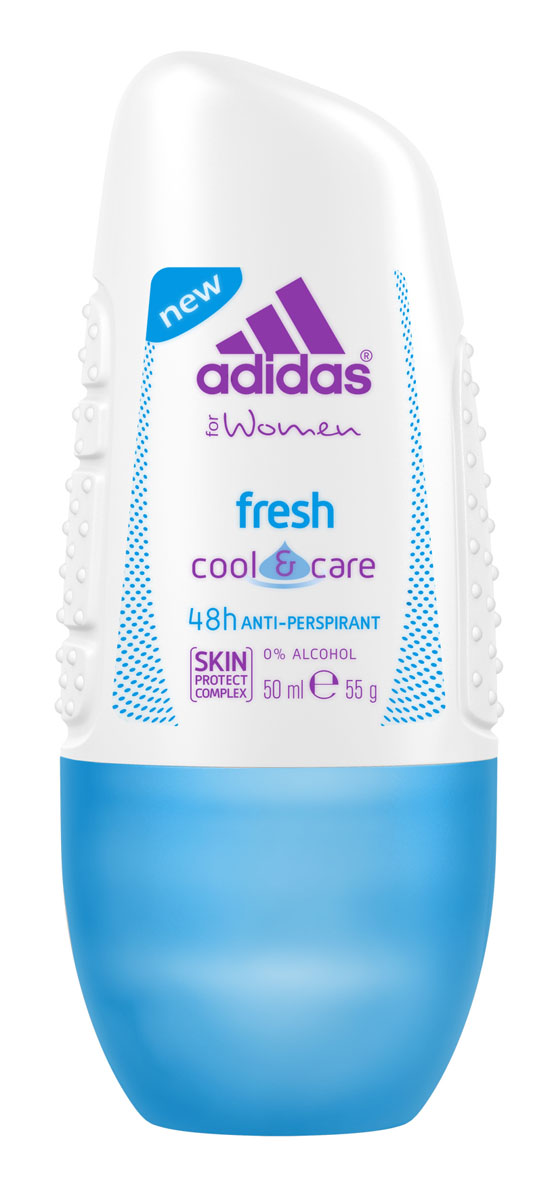 Adidas Дезодорант-антиперспирант ролик Cool&Care Fresh Anti-Perspirant Roll-On, женский, 50 млMP59.3D Adidas Дезодорант-антиперспирант ролик Cool&Care Fresh Anti-Perspirant Roll-On, женский, 50 млMP59.3DЗащита - 48 ч. Прекрасное сочетание ухода и защиты от пота. Легкий аромат придаст ощущение комфорта.