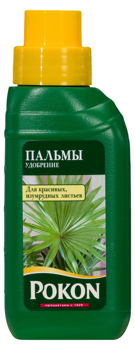 Удобрение Pokon для пальм, 250 млBH0119-R Удобрение Pokon для пальм, 250 млBH0119-RУдобрение Pokon для пальм:NPK 6 + 6 + 5.Для нормального роста и здоровья пальмам нужен хороший уход, который позволяет предотвратить грибковые заболевания. Это сбалансированное удобрение специально разработано для подкормки пальм и обеспечивает растениям красивые зеленые листья.Инструкция по применению:- Добавьте удобрение в воду для полива (5 мл на 1 л воды).- Поливайте растения раствором удобрения 1 раз в неделю.- С декабря по январь подкормка не нужна.Состав:Жидкое удобрение с соотношением NPK 6 + 6 + 5.Удобрение соответствует нормам ЕС.Уважаемые клиенты! Обращаем ваше внимание на возможные изменения в дизайне упаковки. Качественные характеристики товара остаются неизменными. Поставка осуществляется в зависимости от наличия на складе.