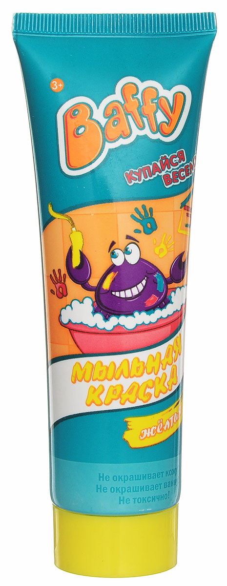 Baffy Мыльная краска цвет желтыйFS-36054 Baffy Мыльная краска цвет желтыйFS-36054Купание в ванне превратится в увлекательную и творческую игру с помощью мыльной краски Baffy. Теперь можно рисовать прямо в ванной! Нанесите краски на кожу, рисуйте на кафельной поверхности или самой ванне. Благодаря специальному мыльному составу, красками можно не только рисовать, но и мыться. Легко смываются водой. Не окрашивает кожу и ванну. Безопасно для кожи ребенка. Объем: 75 мл.