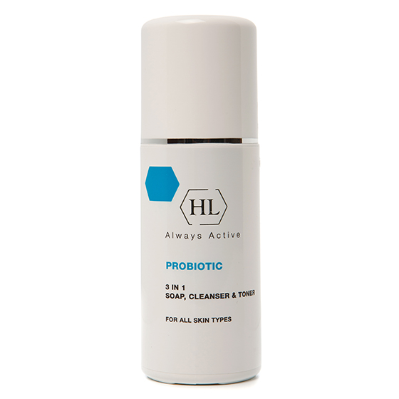 Holy Land Очиститель ProBiotic 3 In 1 Soap, Cleanser and Toner 3в1 150 млFS-00897 Holy Land Очиститель ProBiotic 3 In 1 Soap, Cleanser and Toner 3в1 150 млFS-00897Нежная мягкая эмульсия, объединяющая в себе свойства средства для снятия макияжа, мыла и тоника. Действие:Эффективно удаляет макияж. Очищает от загрязнений. Успокаивает и тонизирует кожу. Активные компоненты: Комплекс фруктовых кислот (молочная, гликолевая, лимонная, яблочная, винная). Экстракт василька содержит флавоноиды и дубильные вещества, обладает противомикробными свойствами, оказывает спазмолитическое и противомикробное действие.Экстракт ромашки обладает противовоспалительным, антиаллергическим, успокаивающим и смягчающим действием, уменьшает раздражение и воспаление кожи. Устраняет сухость и шелушение, стимулирует процессы регенерации эпидермиса, ускоряет заживление ран. Экстракт гамамелиса содержит дубильные вещества, а также эфирные масла. Стягивает и тонизирует кожу, является хорошим увлажняющим средством.