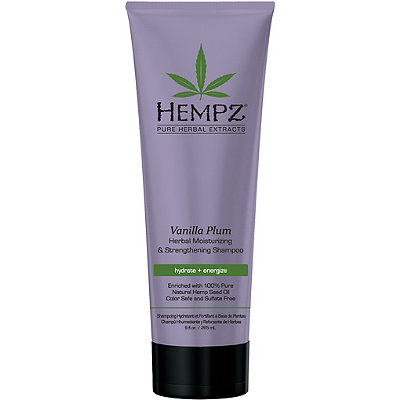 Hempz Шампунь растительный Ваниль и Слива средней степени увлажнения для ослабленных волос Vanilla Plum Herbal Shampoo 265 млCF5512F4 Hempz Шампунь растительный Ваниль и Слива средней степени увлажнения для ослабленных волос Vanilla Plum Herbal Shampoo 265 млCF5512F4Шампунь растительный увлажняющий и укрепляющий «Ваниль и Слива», 265мл Растительный увлажняющий и укрепляющий шампунь средней степени увлажнения для ослабленных окрашенных волос. Подходит для частого использования. Без сульфатов - для максимального сохранения цвета окрашенных волос. Без парабенов и глютенов. 100% Веган.