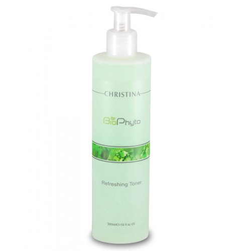 Christina Освежающий тоник Bio Phyto Refreshing Toner 300 млFS-00897 Christina Освежающий тоник Bio Phyto Refreshing Toner 300 млFS-00897Ухаживающий тоник на основе растительных ингредиентов. Очищает и тонизирует, удаляя излишки кожного сала. Не сушит, оставляет кожу хорошо увлажненной, с ощущением чистоты и свежести.Активные компоненты: Комплекс увлажняющих компонентов, экстракт имбиря.Результат: Очищает и увлажняет кожу лица.