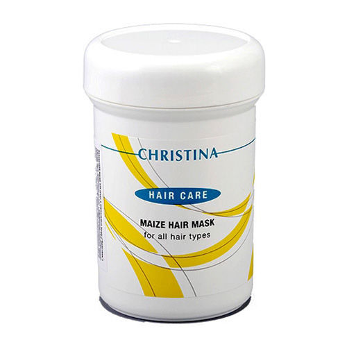 Christina Кукурузная маска для всех типов волос Maize Hair Mask 250 млFS-00897 Christina Кукурузная маска для всех типов волос Maize Hair Mask 250 млFS-00897Кукурузная маска для всех типов волос Christina Maize Hair Mask. Маска по составу и свойствам аналогична Silicon Hair Mask, но обогащена кукурузным маслом, поэтому предназначена для волос с поврежденными и/или расщепленными кончиками. Она улучшает структуру волос, защищает от неблагоприятных климатических условий, предохраняет от обезжиривания.Эффективно и значительно облегчает расчесывание. После использования маски волосы становятся шелковистыми на ощупь и приобретают блеск и мягкость.