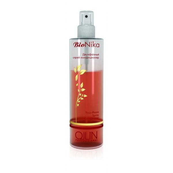 Ollin Двухфазный спрей-кондиционер BioNika Two-Phase Spray Conditioner 250 млCF5512F4 Ollin Двухфазный спрей-кондиционер BioNika Two-Phase Spray Conditioner 250 млCF5512F4Ollin BioNika Two Phase Spray двухфазовый спрей-кондиционер защищает волосы от неблагоприятного воздействия окружающей среды.Активные компоненты проникают внутрь волос и питают их необходимыми веществами, придавая им объем и силу, а также насыщает естественный цвет.Фаза первая увлажняет волосы и делает их послушными и мягкими, вторая обволакивает защитной пленкой, которая защищает волосы на протяжении всего дня. Придает блеск и естественное сияние. Идеально подходит для всех типов и цветов волос. Восстанавливает волосы после химических завивок и неудачной покраски.В состав входят гидролизованный кератин, который создает защитную пленку вокруг каждого волоса и гидролизованный эластин, который является естественным увлажнителем и не вызывает аллергии, а также комплекс Омега СН на основе натуральных аминокислот.