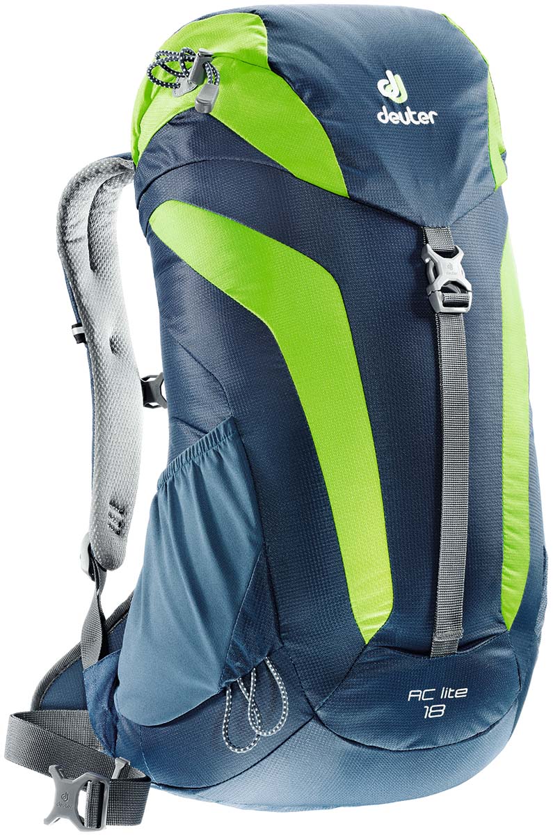 Рюкзак туристический Deuter AC Lite 18, цвет: синий, светло-зеленый, 18 л3420116_3206 Рюкзак туристический Deuter AC Lite 18, цвет: синий, светло-зеленый, 18 л3420116_3206Компактный, спортивный рюкзак идеально подходит для людей, предпочитающих пешие прогулки. Система подвески AirComfort с великолепной вентиляцией и легкие материалы в конструкции делают рюкзак настолько удобными, что вы забудете, что у вас за спиной рюкзак.Особенности: - система Aircomfort; - анатомические мягкие плечевые лямки; - карман в верхнем клапане; - внутренние карманы на молниях; - практичный замок на клапане; - петли для трекинговых палок; - боковые эластичные карманы; - совместимость с питьевой системой;- съёмный чехол от дождя;- светоотражающий принт. Размеры рюкзака: 54 х 30 х 18 см.