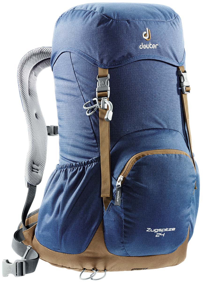 Рюкзак Deuter Zugspitze 24, цвет: синий, 24 л67742 Рюкзак Deuter Zugspitze 24, цвет: синий, 24 л67742Эту классическую модель Deuter выпускает с 1984 года, каждый год, внося в конструкцию усовершенствования, используя современные материалы.набедренный пояс с вентилируемой подкладкой, анатомические плечевые лямки с мягкими краями. Особенности: Просторные нижние боковые карманы и вместительный фронтальный карман; Система подвески AirComfort системы; Пояс с вентиляцией подушек (Zugspitze); мягкие подушки пояса (Groeden); Мягкие лямки анатомической формы; Двойные замки позволяют надежно закрепить дополнительное снаряжение под верхним клапаном; Карман в клапане; Петли для трекинговых палок; Встроенный, съемный чехол от дождя; Материал: Ripstop-Polytex. Вес: 1060 г. Объем: 24 л. Размеры: 54 x 34 x 24 см.