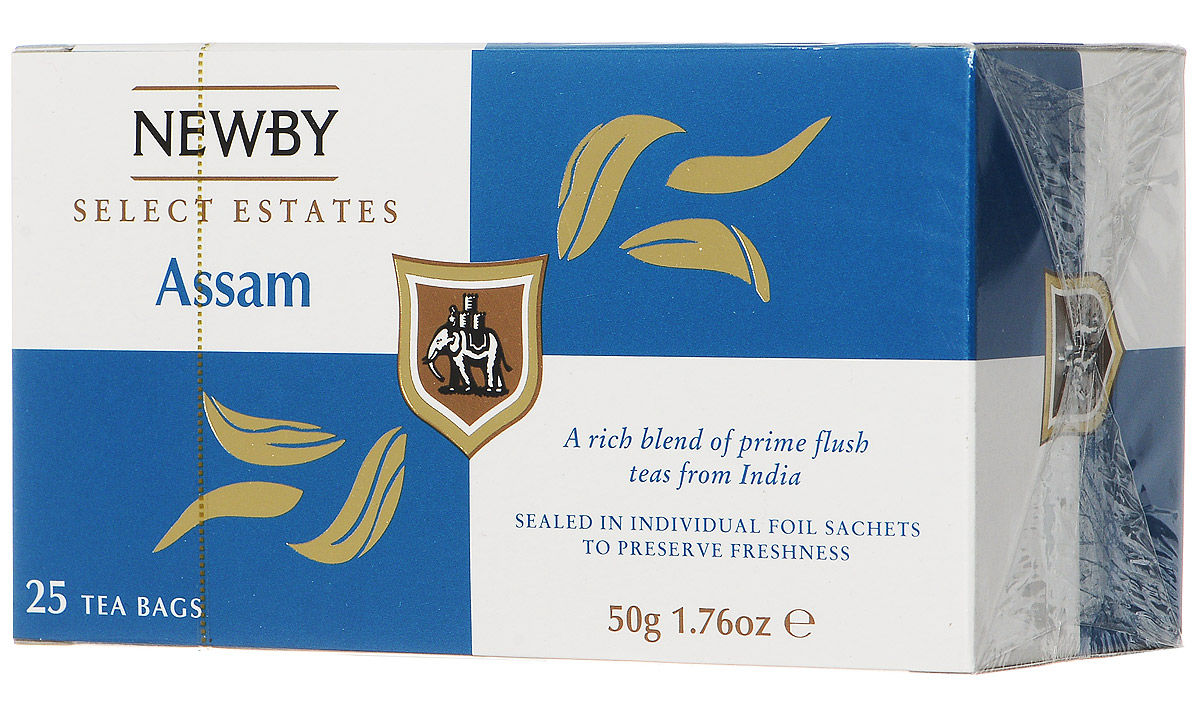 Newby Assam черный чай в пакетиках, 25 шт0120710 Newby Assam черный чай в пакетиках, 25 шт0120710Newby Assam - крепкий бодрящий черный чай с золотистыми типсами и привкусом солода. Этот чай способствует пробуждению в утренние часы, а также придаст сил в течение всего дня.