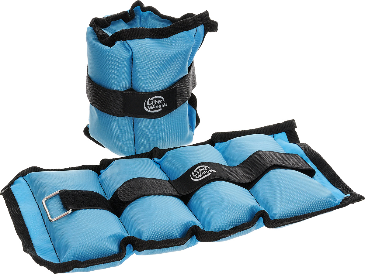 Утяжелители Lite Weights для рук и ног, цвет: голубой, 1 кг, 2 шт200170 Утяжелители Lite Weights для рук и ног, цвет: голубой, 1 кг, 2 шт200170Безразмерные утяжелители Lite Weights легко фиксируются при помощи крепежного ремешка на липучке. Они изготовлены из нейлона и наполнены металлической стружкой. Идеальны в использовании при беге трусцой, занятиях аэробикой, оздоровительной гимнастикой и фитнесом. Мягкий материал надежно облегает, давая вместе с тем ощущение свободы рукам - у вас отпадает необходимость держать гантели или гири для создания усилий во время тренировок. Утяжелители имеют компактный размер и не займут много места при хранении и переноске. Удобный современный дизайн, приятное цветовое оформление и качество самих утяжелителей будут несомненно радовать вас во время тренировок! Вес каждого утяжелителя: 1 кг. Длина утяжелителя: 28 см.Ширина утяжелителя: 13 см.Толщина утяжелителя: 3 см.