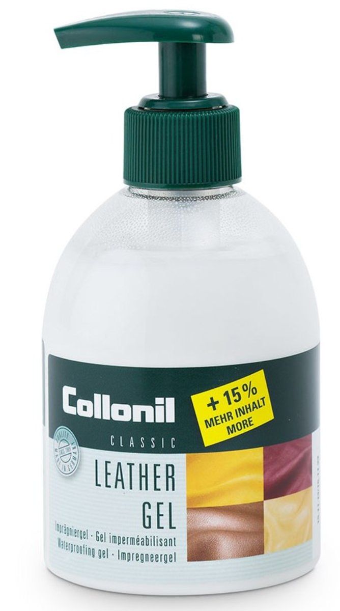 Гель для обуви Collonil Leather Gel, 200 мл54 002814 Гель для обуви Collonil Leather Gel, 200 мл54 002814Универсальный гель Collonil Leather Gel подходит для изделий из гладкой кожи, замши, велюра, нубука, текстиля и мембран. Обладает тройным эффектом: очищение, увлажнение, смягчение. Бережно очищает и ухаживает за изделиями, восстанавливает мягкость, эластичность и возвращает естественный цвет.Универсальный гель для изделий из гладкой кожи, замши, велюра, нубука, текстиля и мембран. Обладает тройным эффектом: очищение, увлажнение, смягчение. Бережно очищает и ухаживает за изделиями, восстанавливает мягкость и эластичность, возвращает естественную цветонасыщенность.Способ применения: Открыть помпу-аппликатор по средством поворота. Перед использованием проверить на устойчивость цвета. Выдавить желаемое количество геля на тканевую салфетку и равномерно нанести на изделие, отполировать. Закройте средство после использования.Объем: 200 мл. Товар сертифицирован.