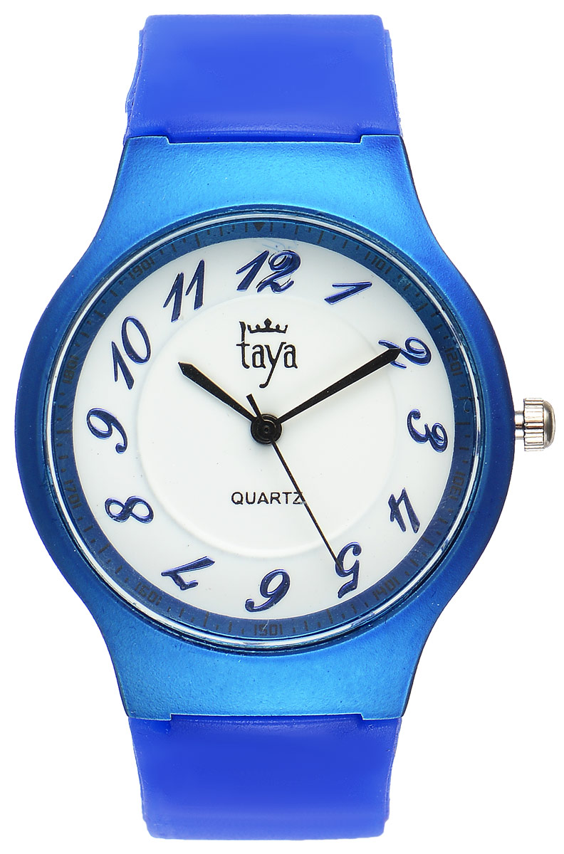 Часы наручные женские Taya, цвет: синий. T-W-022610130-11 Часы наручные женские Taya, цвет: синий. T-W-022610130-11Стильные спортивные часы Taya выполнены из минерального стекла, силикона и нержавеющей стали. Циферблат оформлен символикой бренда.Корпус часов оснащен кварцевым механизмом со сменным элементом питания, а также силиконовым ремешком с практичной пряжкой.Часы поставляются в фирменной упаковке.Часы Taya подчеркнут изящность женской руки и отменное чувство стиля у их обладательницы.