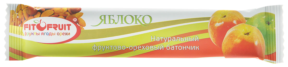 Fit&Fruit Фруктово-ореховый батончик со вкусом яблока, 40 г0120710 Fit&Fruit Фруктово-ореховый батончик со вкусом яблока, 40 г0120710Fit&Fruit - современный, инновационный бренд, который полностью удовлетворяет потребности людей в натуральном, полезном и здоровом питании. Возможность есть полезные и натуральные продукты для людей всех возрастов и социальных классов. Фруктово-ореховые батончики Fit&Fruit - это полностью натуральный продукт, состоящий из измельченных орехов и сухофруктов. В батончиках не используются искусственные красители, подсластители и консерванты. Также в батончиках не содержится сахар - только натуральная фруктоза. Батончики не проходят температурной обработки в процессе приготовления, благодаря чему в них сохраняются все витамины, минералы и микроэлементы, присущие свежим фруктам.
