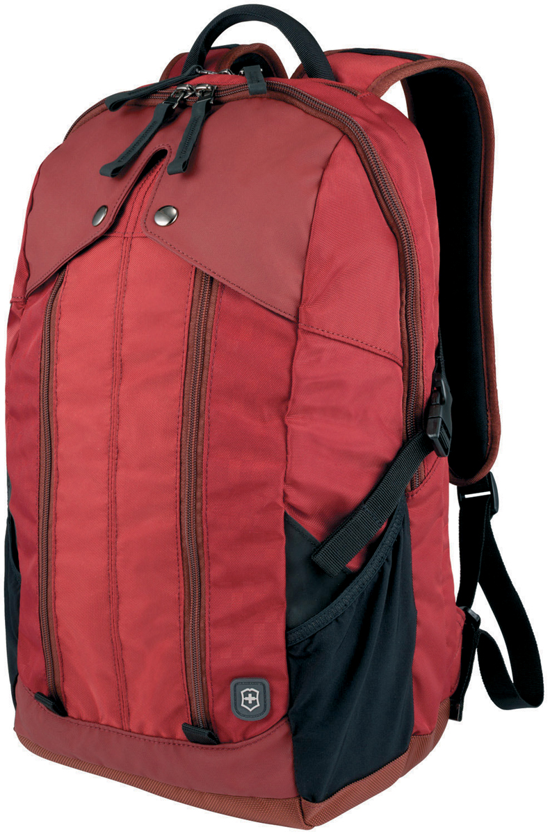Рюкзак Victorinox Altmont 3.0 Slimline, 27 л, цвет: красный. 32389003 + ПОДАРОК: нож-брелок Escort32389003 Рюкзак Victorinox Altmont 3.0 Slimline, 27 л, цвет: красный. 32389003 + ПОДАРОК: нож-брелок Escort32389003Оригинальный швейцарский армейский нож Swiss Army был создан в 1897 году в небольшой деревушке Ибах в Швейцарии. С тех пор продукция, выпускаемая под маркой Victorinox с ее узнаваемым логотипом в виде креста на щите, по праву считается эталоном отличного качества, высокой функциональности, инновационных технологий и культового дизайна. Преданность принципам в течение последних 130 лет позволила создавать продукты, которые являются выдающимися не только по дизайну и качеству, но которые также являются надежными спутниками в больших и маленьких жизненных приключениях. Сегодня фирма с гордостью представляет линейку сумок, чемоданов и дорожных аксессуаров, которые наилучшим образом воплощают в себе данные принципы, а также сочетают в себе черты лучшего классического стиля. Индивидуальность - это то, что отличает вас от любого другого человека, с которым вы сталкиваетесь на улице, в поезде, с которым вы общаетесь в городе. Каждый день вашей жизни — это уникальный опыт, который никогда больше не повторится. Коллекция Altmont 3.0 создавалась с расчетом на индивидуальность. Неважно носите ли вы рюкзак, сумку-мессенджер или повседневную сумку — в коллекции Altmont 3.0 есть богатый выбор аксессуаров такой же многогранный, как и ваш индивидуальный стиль. Для вас просто не существуют такой вещи как обычный день, и также как и вы, наша коллекция справится с любой ситуацией. Прототип модели прошел целых 30 основательных и строгих испытаний, в ходе которых проводилась симуляция самых экстремальных сценариев и условий внешней среды, возможных в реальной жизни. Жесткий режим проводимых тестов гарантирует точность, прочность и износоустойчивость, т. е. все признаки высокого качества и эксплуатационных характеристик, которые покупатель ожидает от продукции Victorinox. Далее каждое изделие проходит тщательный контроль сертифицированным техническим специалистом. Характеристики и свойства: Отделение для ноутбука диагональю 15.6 (40 см) с быстрым доступом с боковой стороныМягкие карманы для электронных устройств диагональю 10 (25 см) для безопасного хранения iPad, Kindle, планшета или электронной книгиВнутренняя организационная секция включает в себя двойные карманы для хранения, кармашки для ручек, для небольших электронных устройств и карабин для ключейНа внешней части рюкзака две застежки-молнии обеспечивают быстрый доступ для хранения мелких предметов; растягивающиеся боковые карманы идеально подходят для бутылки с водой или зонтикаМягкая задняя стенка и регулируемые плечевые ремни для максимального комфортаРегулируемый нагрудный ремень равномерно распределяет весБоковые стягивающие ремни фиксируются для стабилизации тяжелых грузов Акция: припокупке рюкзака Швейцарский нож Victorinox 0.6123 Escort в подарок! Victorinox Escort 0.6123 - карманный швейцарский нож, обладающий большим набором выполняемых функций. Инструмент содержит в себе следующие опции: лезвие, пинцет, пилочка для ногтей с отверткой, кольцо для подвеса, зубочистка. Материал внешний: 800 Ddobby нейлон. Материал внутренний: 300D нейлон.