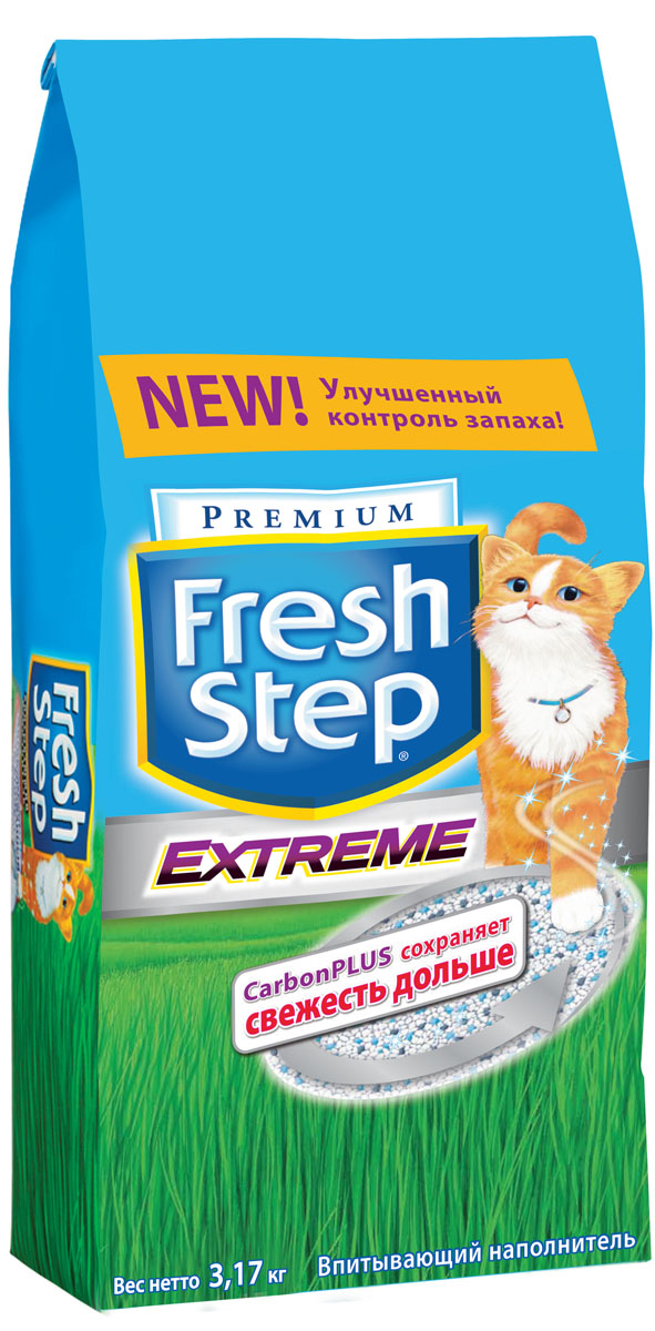 Наполнитель для кошачьего туалета Clorox Fresh Step Clay, впитывающий, 3,17 кг0120710 Наполнитель для кошачьего туалета Clorox Fresh Step Clay, впитывающий, 3,17 кг0120710Наполнитель для кошачьего туалета Clorox Fresh Step Clay изготовлен из высококачественной глины с высокой абсорбирующей способностью в сочетании с легким весом. Наполнитель содержит специальные компоненты - нейтрализаторы запаха, которые контролируют запахи между посещениями лотка и уничтожают причину их возникновения. К традиционному впитывающему наполнителю был добавлен специальным образом обработанный активированный уголь, который надежно поглощает и удерживает запах в лотке, а также помогает предотвратить рост бактерий, вызывающих неприятный запах. Состав: глина, активированный уголь, ароматизатор.Вес: 3,17 кг. Товар сертифицирован.Уважаемые клиенты!Обращаем ваше внимание на возможные изменения в дизайне упаковки. Качественные характеристики товара остаются неизменными. Поставка осуществляется в зависимости от наличия на складе.