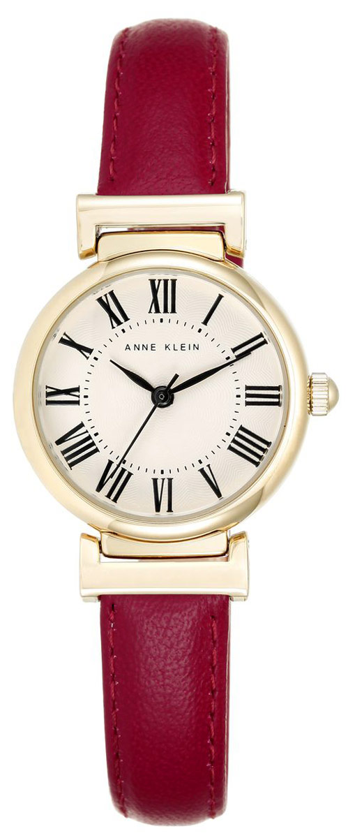 Часы наручные женские Anne Klein Daily, цвет: золотистый, красный. 2246BM8434-58AE Часы наручные женские Anne Klein Daily, цвет: золотистый, красный. 2246BM8434-58AEЭлегантные женские часы Anne Klein Daily выполнены из металлического сплава и оформлены символикой бренда. Лаконичный корпус надежно защищен устойчивым к царапинам минеральным стеклом, а также имеет степень влагозащиты 3 Bar. Часы оснащены кварцевым механизмом, дополнены изящным ремешком из натуральной кожи. Ремешок застегивается на практичную пряжку.Часы поставляются в фирменной упаковке.Часы Anne Klein Daily подчеркнут изящество женской руки и отменное чувство стиля у их обладательницы.