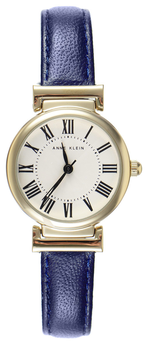Часы наручные женские Anne Klein Daily, цвет: золотистый, синий. 2246BM8434-58AE Часы наручные женские Anne Klein Daily, цвет: золотистый, синий. 2246BM8434-58AEЭлегантные женские часы Anne Klein Daily выполнены из металлического, оформлены сплава символикой бренда. Лаконичный корпус надежно защищен устойчивым к царапинам минеральным стеклом, а также имеет степень влагозащиты 3 Bar. Часы оснащены кварцевым механизмом, дополнены изящным ремешком из натуральной кожи. Ремешок застегивается на практичную пряжку.Часы поставляются в фирменной упаковке.Часы Anne Klein Daily подчеркнут изящество женской руки и отменное чувство стиля у их обладательницы.