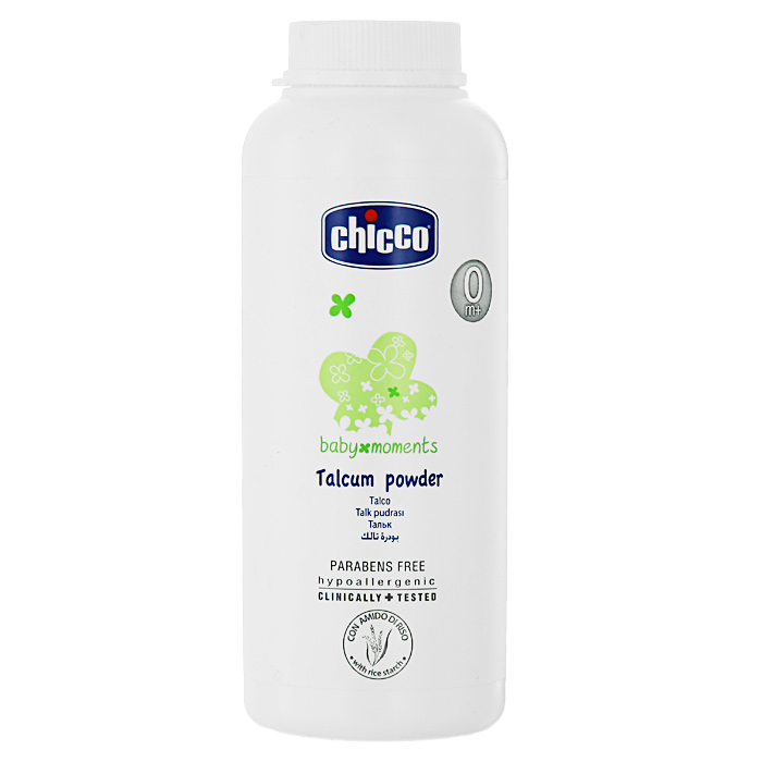 Chicco Тальк защитный Baby Moments с рисовым крахмалом от 0 месяцев 150 гSatin Hair 7 BR730MN Chicco Тальк защитный Baby Moments с рисовым крахмалом от 0 месяцев 150 гSatin Hair 7 BR730MNТальк Chicco Baby Moments освежает и защищает кожу новорожденных, придавая ей приятную бархатистость и убирая излишнюю влагу, благодаря абсорбирующим свойствам рисового крахмала. Обеспечивает естественное дыхание кожи, не забивая поры.Не содержит парабенов, красителей и спирт. Клинически протестирован на чувствительной коже. Гипоалергенен (формула для минимизации риска возникновения кожной аллергии). Товар сертифицирован.