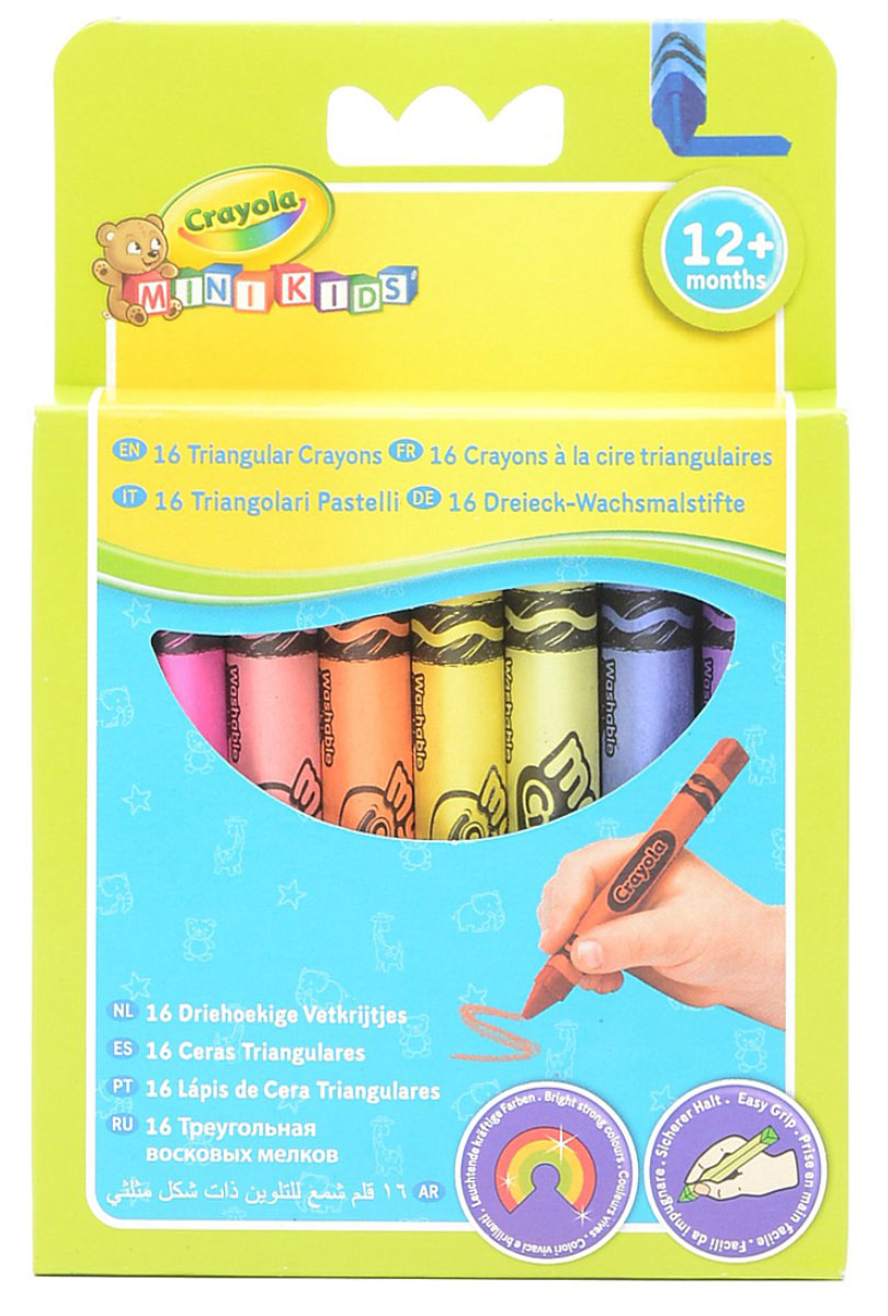 Треугольный восковой мелок Crayola, смываемый, 16 штFS-00897 Треугольный восковой мелок Crayola, смываемый, 16 штFS-00897Треугольный восковой мелок Crayola, смываемый - чудесный набор восковых мелков с разнообразной палитрой цветов. Удобная треугольная форма научит ребенка правильно держать мелок в руке. А если малыш случайно испачкается, то Вы без особого труда смоете следы от мелка теплой водой с мылом. Характеристики: Длина мелка: 10 см. Количество цветов: 16 шт. Изготовитель: Россия.