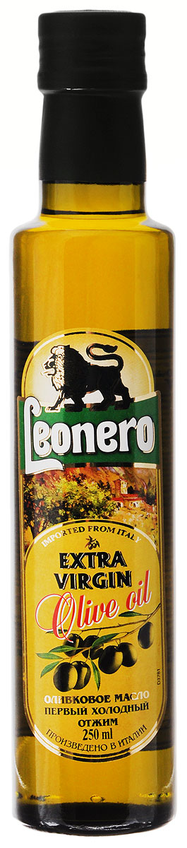 Leonero Extra Virgin оливковое масло, 250 г0120710 Leonero Extra Virgin оливковое масло, 250 г0120710Leonero Extra Virgin - 100% натуральное нерафинированное оливковое масло. Продукт первого холодного прессования плодов оливкового дерева исключительно механическим способом. Это масло рекомендуется для салатов, овощных соусов, гарниров и маринадов. Вкус: мягкий, не терпкий, без горчинки, с приятным ароматом свежевыжатых оливок.