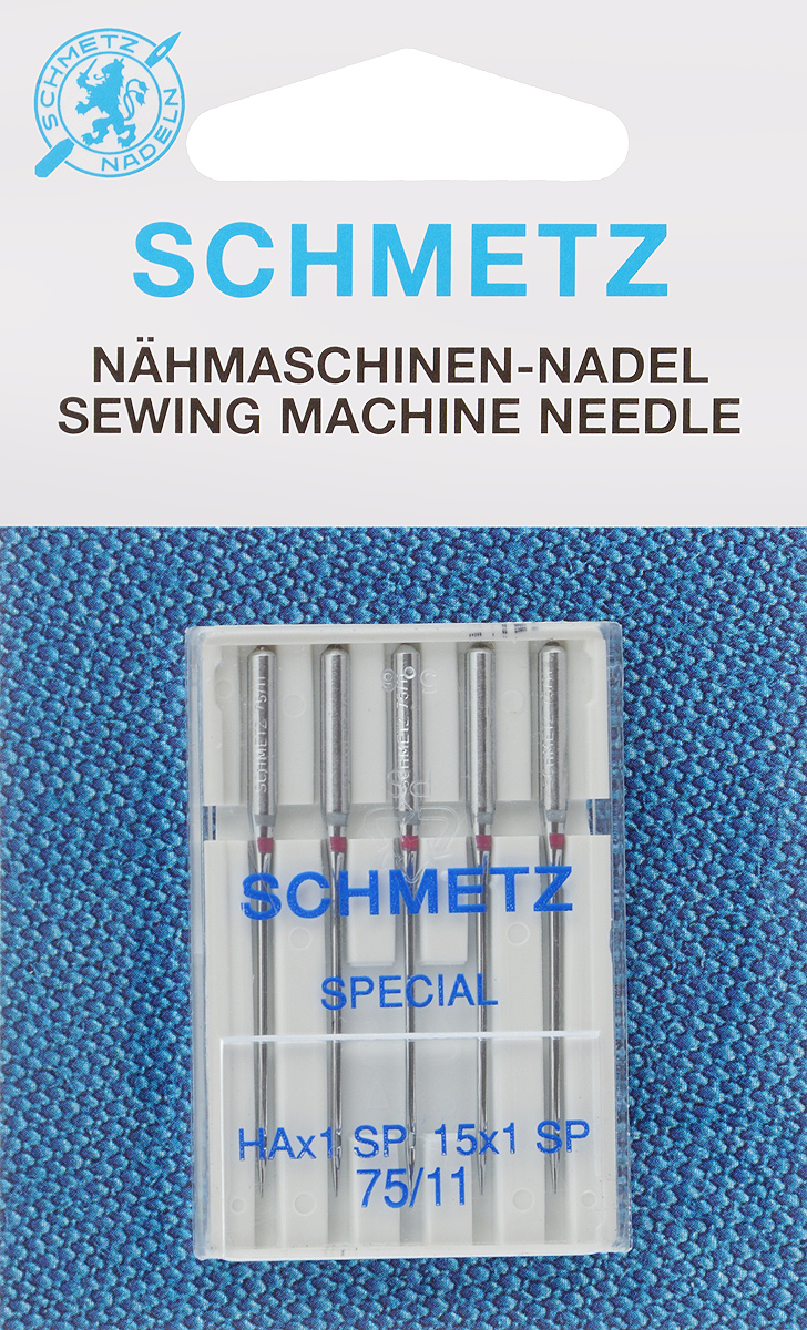 Иглы для бытовых швейных машин Schmetz, для трикотажа, №75, 5 штSM 10-09 Иглы для бытовых швейных машин Schmetz, для трикотажа, №75, 5 штSM 10-09Специальные иглы Schmetz, выполненные из хрома, подходят для бытовых швейных машин всех марок. В набор входят иглы, которые идеально подходят для всех трикотажных материалов. Каждая игла имеет цветовой код.В комплекте пластиковый футляр для переноски и хранения.Система игл: HAx1 SP.Номера игл: 75/11.