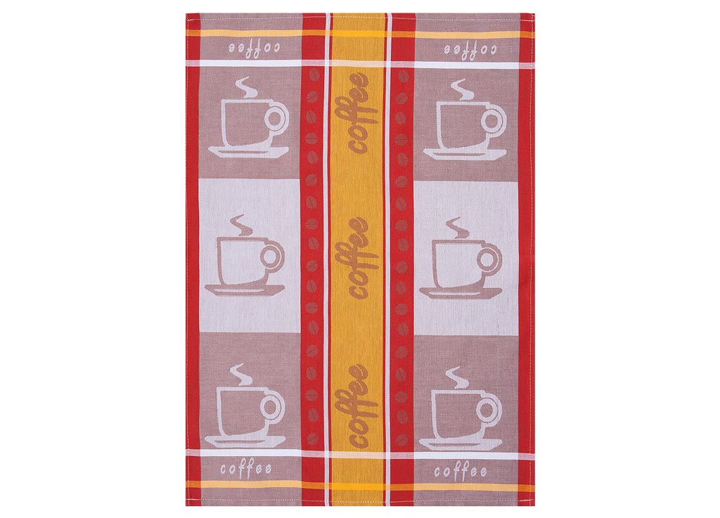 Полотенце кухонное Soavita Coffee, цвет: красный, желтый, коричневый, 50 х 70 см1004900000360 Полотенце кухонное Soavita Coffee, цвет: красный, желтый, коричневый, 50 х 70 см1004900000360Кухонное полотенце Soavita Apple выполнено из высококачественного 100% хлопка, а также оформлено изображением яблок и цветочным узором. Изделие предназначено для использования на кухне и в столовой.Такое полотенце станет отличным вариантом для практичной и современной хозяйки.Перед использованием постирать при температуре не выше 40 градусов.