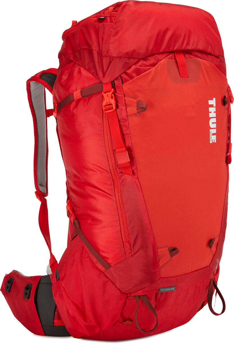 Рюкзак женский Thule Versant, цвет: красный, 70 л67742 Рюкзак женский Thule Versant, цвет: красный, 70 л67742Женский туристический рюкзак Thule Versant 70 л - универсальный легкий походный рюкзак, укомплектован регулируемыми поясными ремнями, легкодоступными карманами и верхним клапаном, который трансформируется в рюкзак с одной лямкой. Идеальный вариант для тех, кто любит более долгие походы и нуждается в более вместительном (но не более тяжелом) рюкзаке. Легко регулируется для идеальной посадки: по спине в пределах 12 см, поясной ремень - в диапазоне 10 см.Съемный водонепроницаемый сворачивающийся карман VersaClick защищает снаряжение от непогоды. Регулируемый поясной ремень совместим со взаимозаменяемыми аксессуарами VersaClick (продаются отдельно.) Система StormGuard - это комбинация частичного дождевого чехла с водонепроницаемым нижним слоем для создания полностью защищенного от непогоды рюкзака. Конструкция StormGuard обеспечивает удобный доступ к снаряжению, препятствует проникновению влаги и более надежна, чем обычный дождевой чехол. Удобный доступ к боковым карманам даже при надетом дождевом чехле. Верхняя крышка трансформируется в рюкзак с одной лямкой для горных прогулок. Большая панель с подковообразной молнией обеспечивает удобный доступ. Две петли-крепления для трекинговых палок или ледорубов. Передний карман Shove-it Pocket для быстрого доступа.