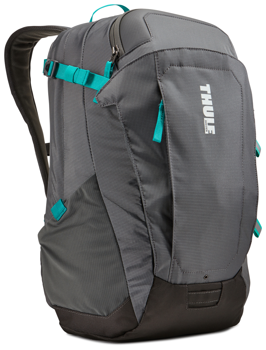 Рюкзак Thule EThule EnRoute Triumph 2, цвет: темно-серый, бирюзовый, 21 лRivaCase 8460 black Рюкзак Thule EThule EnRoute Triumph 2, цвет: темно-серый, бирюзовый, 21 лRivaCase 8460 blackРюкзак Thule EnRoute Triumph 2 объемом 21 л с конструкцией SafeEdge для защиты ноутбука и отделениями для хранения самых необходимых повседневных вещей. Вмещает MacBook Pro с диагональю экрана 15 или ноутбук с диагональю экрана 14 и дополнительно планшет. имеет чехол для ноутбука с конструкцией SafeEdge для защиты углов устройства и дополнительный накладной карман для планшета.Ударопрочное отделение SafeZone для солнечных очков, смартфона и других хрупких предметов. Карман с регулируемым размером обеспечивает быстрый доступ к хранящимся в нем вещам. В отделении для ноутбука также можно хранить питьевую систему (в комплект не входит). Карманы на переднем клапане обеспечивают быстрый доступ. У модели потайные крепления со светоотражающими деталями. Панель-органайзер обеспечит надежное хранение и быстрый поиск мелких предметов. Выемки для вентиляции на задней стороне обеспечивают циркуляцию воздуха. Мягкие ремни рюкзака с нагрудным ремнем обеспечивают максимальный комфорт.