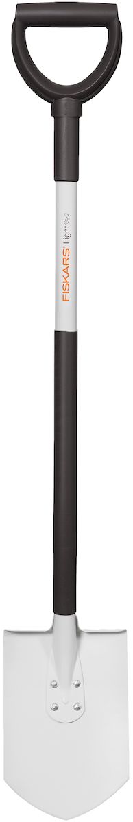 Лопата штыковая Fiskars Light, облегченная, длина 105 см391602 Лопата штыковая Fiskars Light, облегченная, длина 105 см391602Облегченные садовые инструменты Fiskаrs предназначены для легких работ в саду. Алюминиевый черенок имеет пластиковое покрытие, которое обеспечивает оптимальный захват.Особенности лопаты:Лопата подходит для рыхлой почвы, легких работ в саду.Алюминиевый черенок обладает низким весом, не подвержен коррозии.Пластиковое покрытие защищает инструмент от холода.Лезвие изготовленно из стали двойной закалки, с хорошей заточкой. Рукоятка в форме буквы D подойдет для руки любого размера; для работы в перчатках и без.Использование борсодержащей стали придает лопате дополнительную жесткость и обеспечивает легкое проникновение в почву.