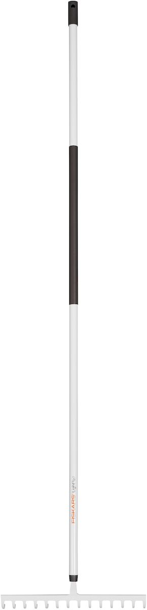 Грабли облегченные универсальные Fiskars Light, 157 смRSP-202S Грабли облегченные универсальные Fiskars Light, 157 смRSP-202SОблегченные грабли Fiskars Light подходят для подготовки грядок, выравнивания почвы, уборки и распределения грунта. Рабочая часть выполнена из закаленной стали и оснащена 14 зубьями для работы на больших площадях. Алюминиевый черенок станет удобным подспорьем в работе для женщин. Пластиковое покрытие на черенке обеспечивает теплоизоляцию. Специальное отверстие позволяет подвешивать грабли на гвоздь для удобного хранения.Длина граблей: 157 см.