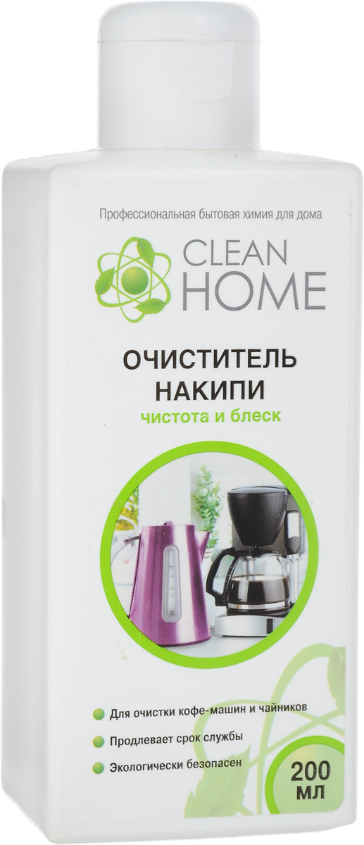 Очиститель накипи Clean Home Чистота и блеск, 200 мл391602 Очиститель накипи Clean Home Чистота и блеск, 200 мл391602Очиститель от накипи Clean Home Чистота и блеск эффективно удаляет накипь и известковые отложения на нагревательных элементах чайников и кофе-машин. Защищает, продлевает и улучшает их работу. Не токсичен.Товар сертифицирован.