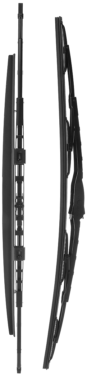 Щетка стеклоочистителя Bosch 610S, каркасная, со спойлером, длина 57,5/60 см, 2 штS03301004 Щетка стеклоочистителя Bosch 610S, каркасная, со спойлером, длина 57,5/60 см, 2 штS03301004Комплект Bosch 610S состоит из двух щеток разной длины, выполненных по современной технологии из высококачественных материалов. Они обеспечивают идеальную очистку стекла в любую погоду.TWIN Spoiler - серия классических каркасных щеток со спойлером от компании Bosch. Эти щетки имеют полностью металлический каркас с двойной защитой от коррозии и сверхточный профиль резинового элемента с двумя чистящими кромками. Спойлер выполнен в виде крыла, который закрывает каркас щетки от воздушного потока.Комплектация: 2 шт.Длина щеток: 57,5 см; 60 см.