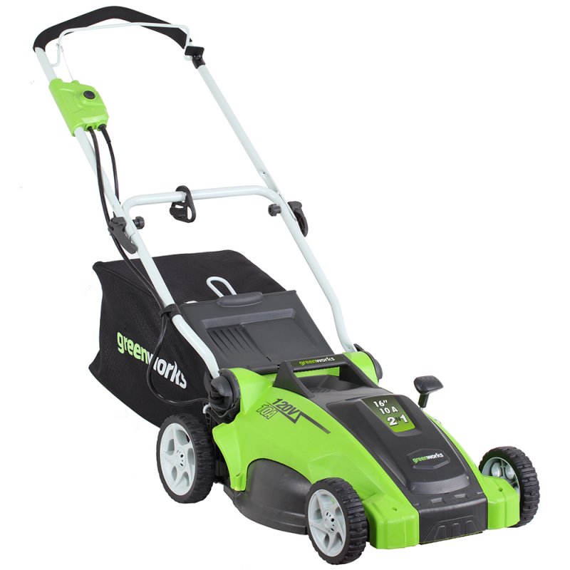 Газонокосилка GreenWorks 1200W 40см80653 Газонокосилка GreenWorks 1200W 40см80653 Работа от сети 220В Мощность 1200Вт Ширина скашивания: 40 см Функция мульчирования 5 уровней установки высоты скашивания Травосборник 50 л Гарантия 2 года