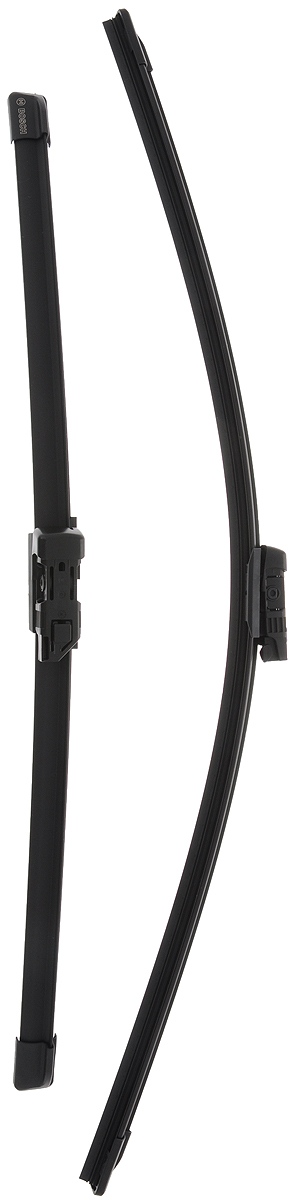 Щетка стеклоочистителя Bosch A296S, бескаркасная, со спойлером, длина 50/60 см, 2 штS03301004 Щетка стеклоочистителя Bosch A296S, бескаркасная, со спойлером, длина 50/60 см, 2 штS03301004Комплект Bosch A296S состоит из двух бескаркасных щеток разного размера. Щетки выполнены по современной технологии из высококачественных материалов и предназначены для установки на переднее стекло автомобиля. Отличаются высоким качеством исполнения и оптимально подходят для замены оригинальных щеток, установленных на конвейере. Обеспечивают качественную очистку стекла в любую погоду.AEROTWIN - серия бескаркасных щеток компании Bosch. Щетки имеют встроенный аэродинамический спойлер, что делает их эффективными на высоких скоростях, и изготавливаются из многокомпонентной резины с применением натурального каучука. Комплектация: 2 шт.