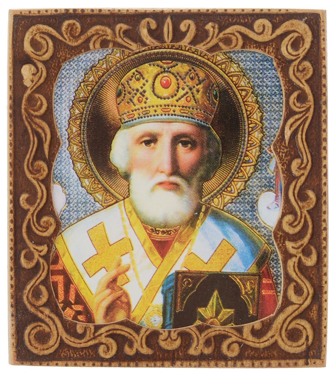 Икона Sima-land Святой Николай Чудотворец, 6 х 6,5 см583641_Молебница Пр.Богородица Икона Sima-land Святой Николай Чудотворец, 6 х 6,5 см583641_Молебница Пр.БогородицаИкона Sima-land Святой Николай Чудотворец изготовлена из бересты. Легкая и миниатюрная, такая икона будет прекрасным подарком с духовной составляющей.