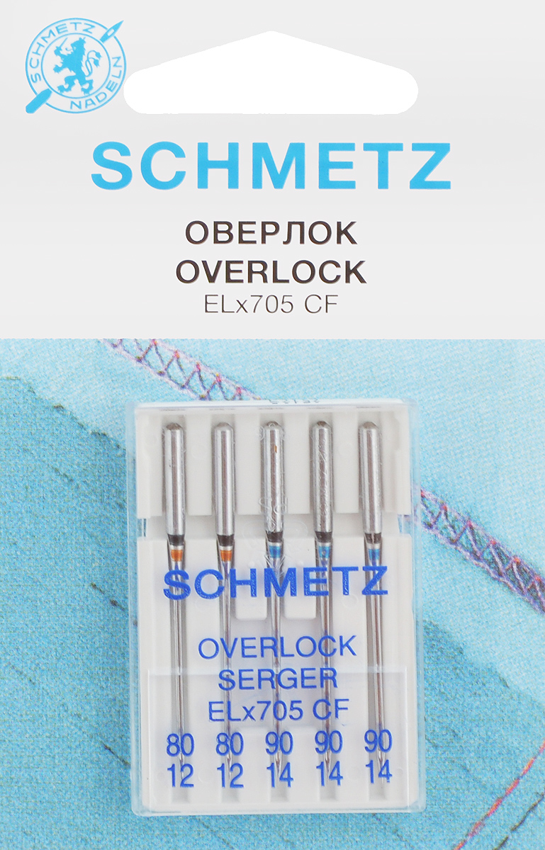 Иглы для плоскошовных машин Schmetz, №80, 90, 5 штSM 10-09 Иглы для плоскошовных машин Schmetz, №80, 90, 5 штSM 10-09Иглы Schmetz, выполненные из высококачественного металла с хромированным покрытием, предназначены для специальных бытовых оверлоков. Универсальные иглы с закругленным острием подходят для различных видов тканей. Каждая игла обозначена цветом.В комплекте пластиковый футляр для переноски и хранения. Система иглы: EL х 705.Номер иглы: 80/12; 90/14.