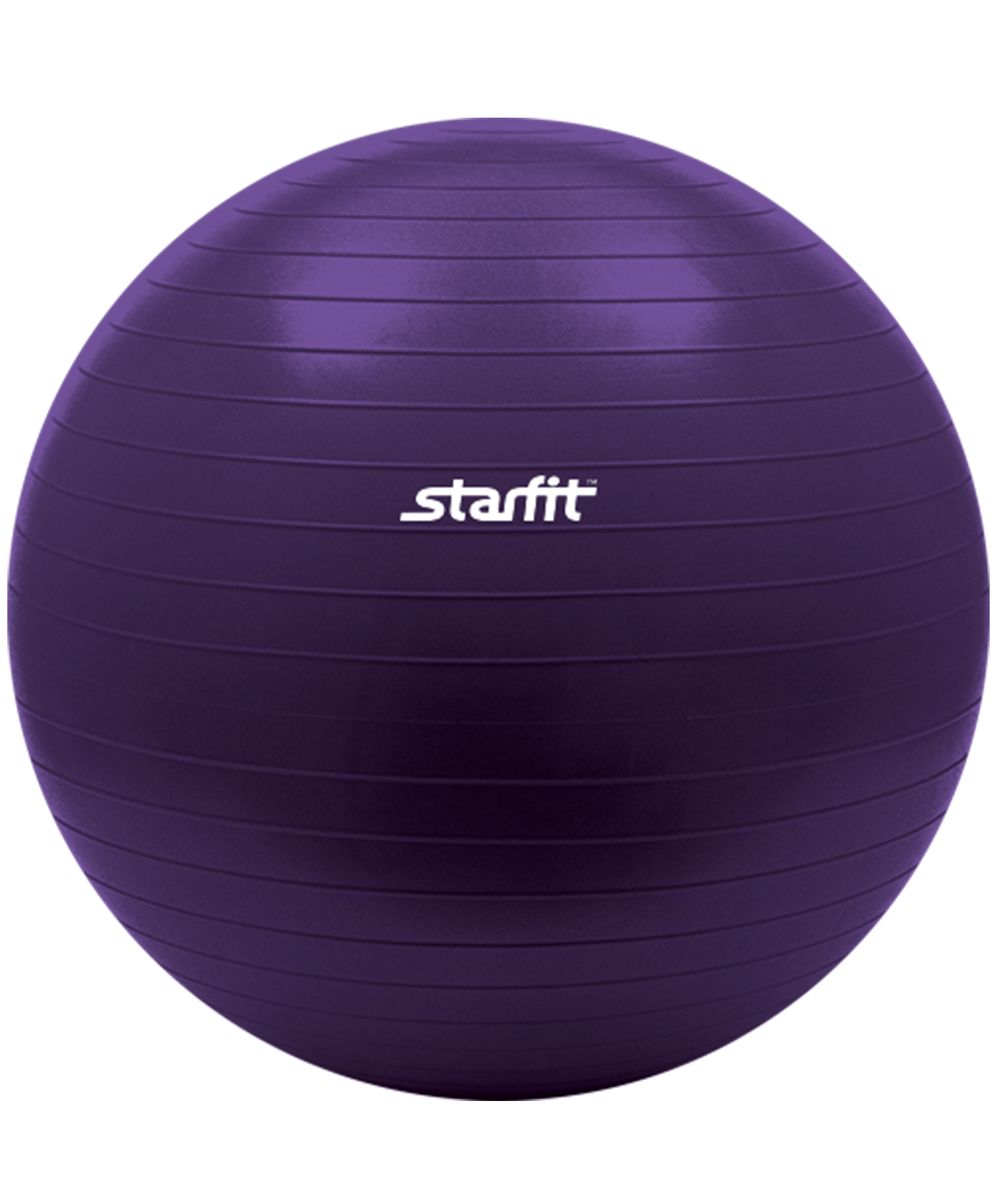 Мяч гимнастический Starfit, антивзрыв, цвет: фиолетовый, диаметр 85 смSF 0085 Мяч гимнастический Starfit, антивзрыв, цвет: фиолетовый, диаметр 85 смSF 0085Гимнастический мяч Star Fit является универсальным тренажером для всех групп мышц, помогает развить гибкость, исправить осанку, снимает чувство усталости в спине. Предназначен для гимнастических и медицинских целей в лечебных упражнениях. Прекрасно подходит для использования в домашних условиях. Данный мяч можно использовать для реабилитации после травм и операций, восстановления после перенесенного инсульта, стимуляции и релаксации мышечных тканей, улучшения кровообращения, лечении и профилактики сколиоза, при заболеваниях или повреждениях опорно-двигательного аппарата.Максимальный вес пользователя: 300 кг.УВАЖЕМЫЕ КЛИЕНТЫ!Обращаем ваше внимание на тот факт, что мяч поставляется в сдутом виде. Насос не входит в комплект.